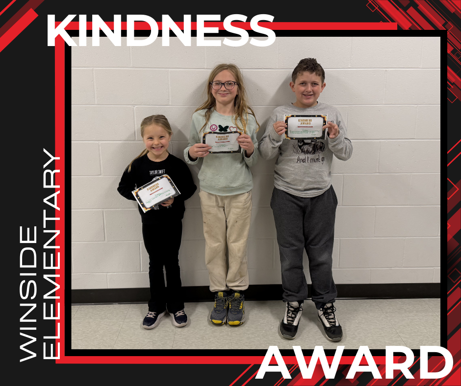Kindness Awards March 3-10 Winside Elementary