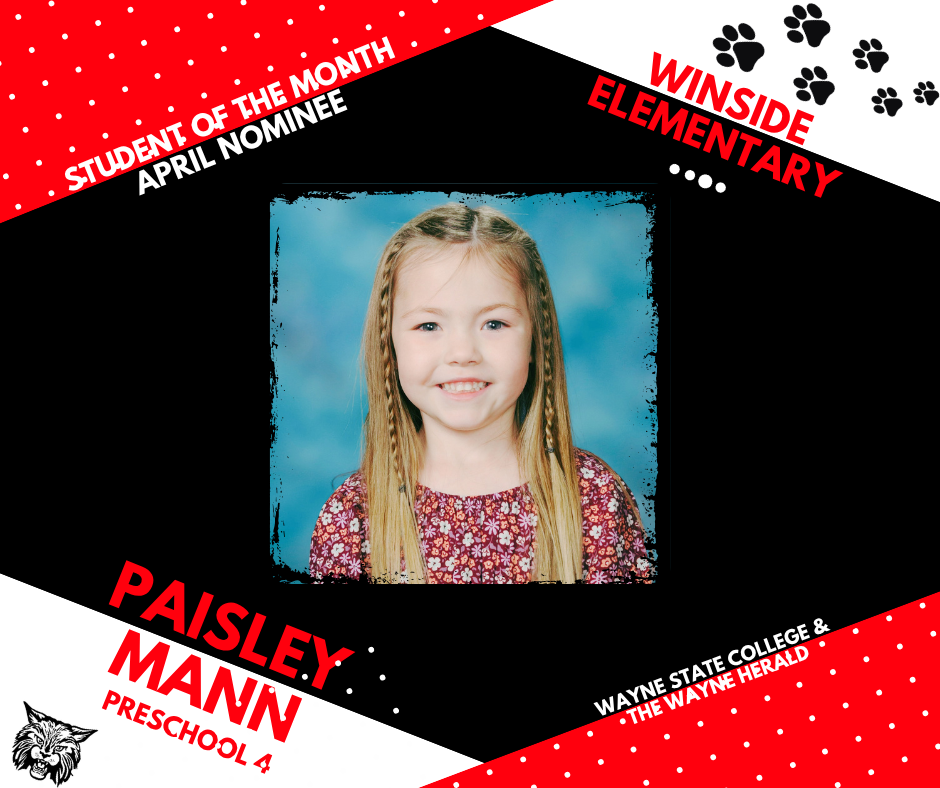 April Student of the month nominee