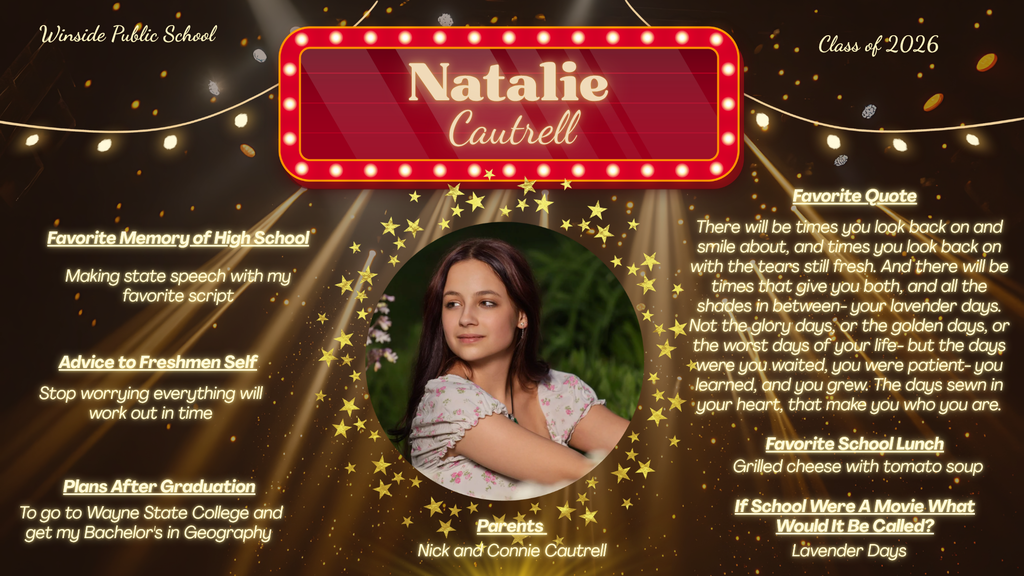Natalie Cautrell Senior Spotlight 2026