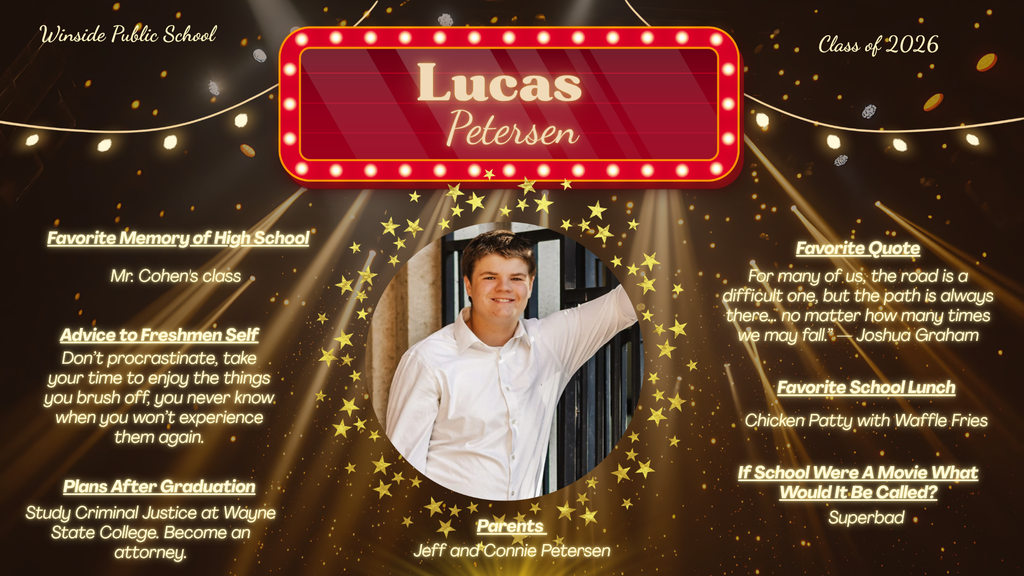 Lucas Petersen Senior Spotlight 2026