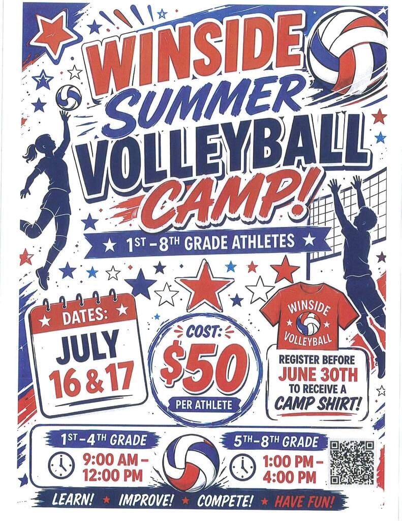 Winside Summer Volleyball Camp Registration Form