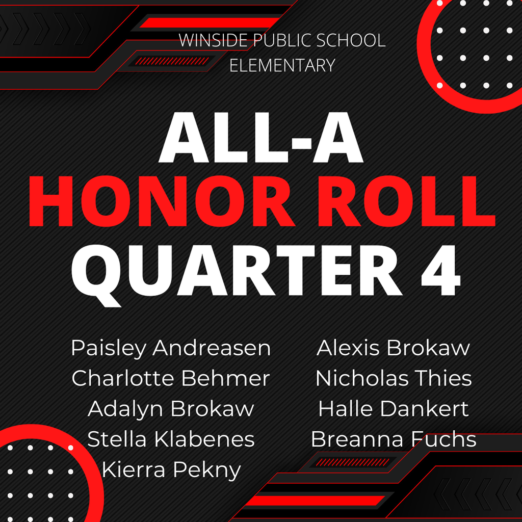 All A Honor Roll Quarter 4 elementary