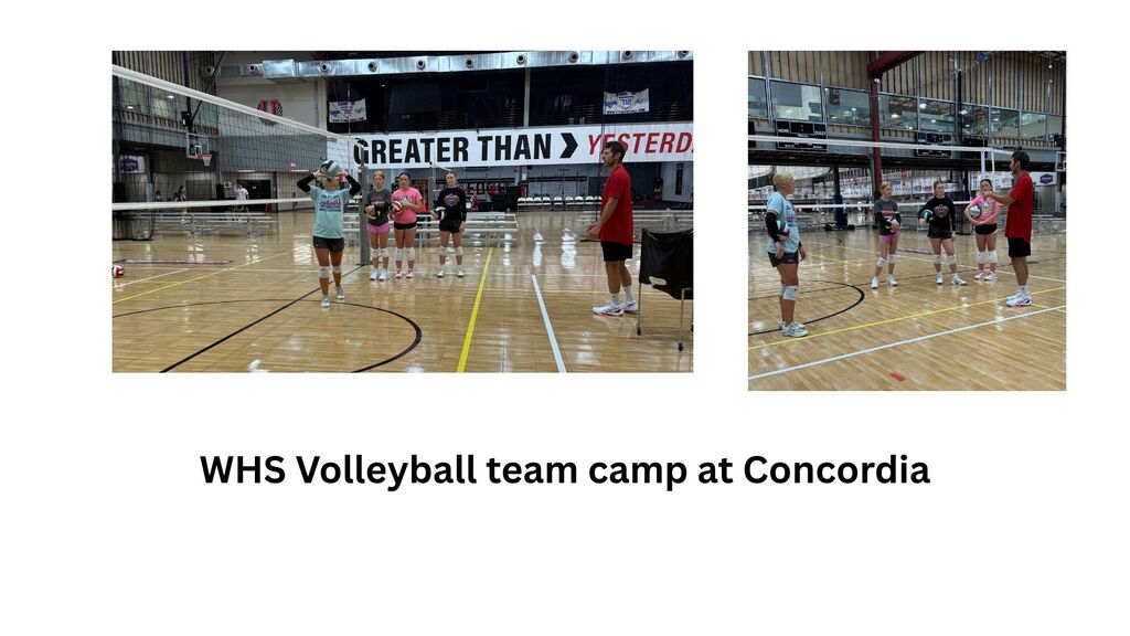 WHS Volleyball team camp at concordia