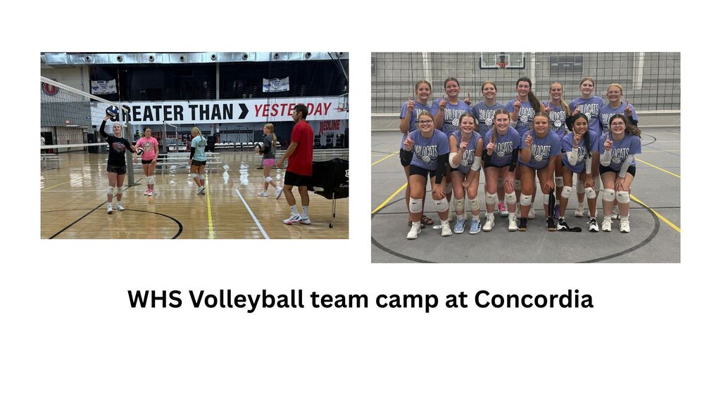 WHS Volleyball team camp at concordia