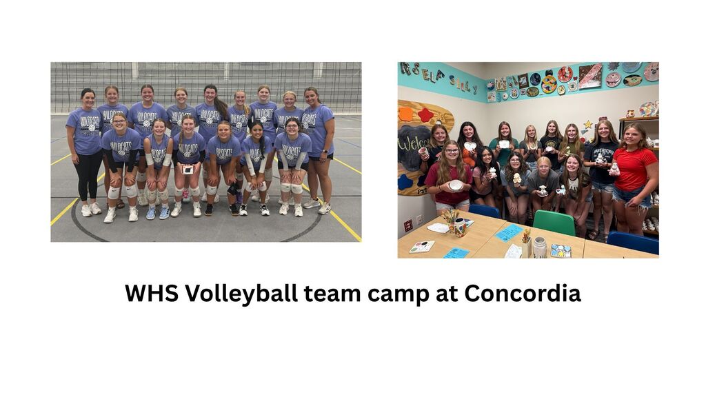 WHS Volleyball team camp at concordia