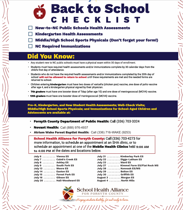 Back to School Check List