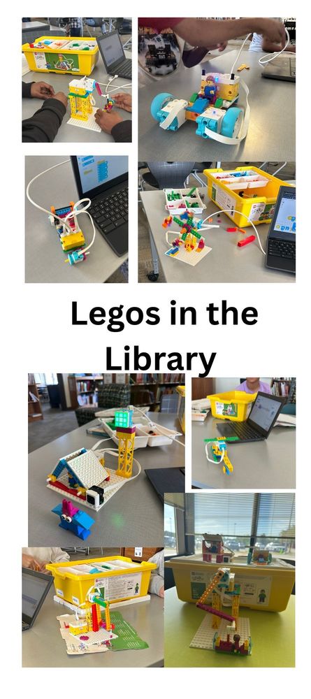 Lego's in the Library with 3rd, 4th and 5th grades this week