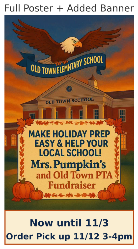 Mrs. Pumpkin's Fundraiser flyer