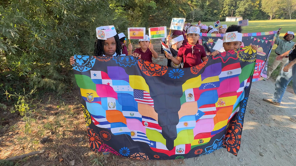 Image of Speas students at annual Hispanic Heritage Parade