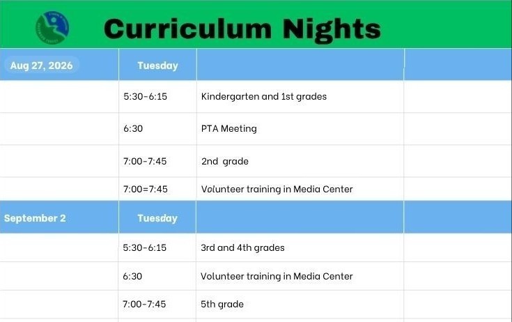 curriculum nights