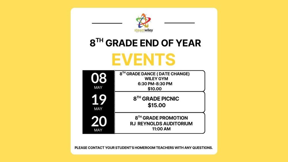 8th Grade EOY Events