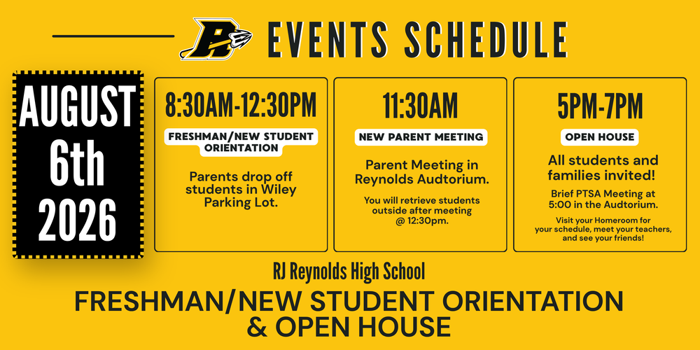 Orientation & Open House events graphic