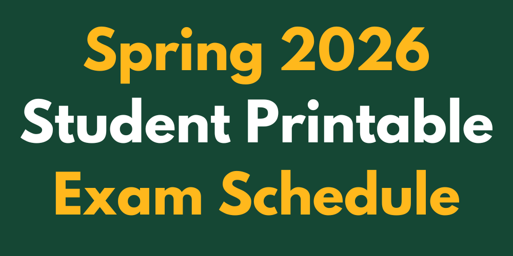 Spring 2026 Exam Schedule