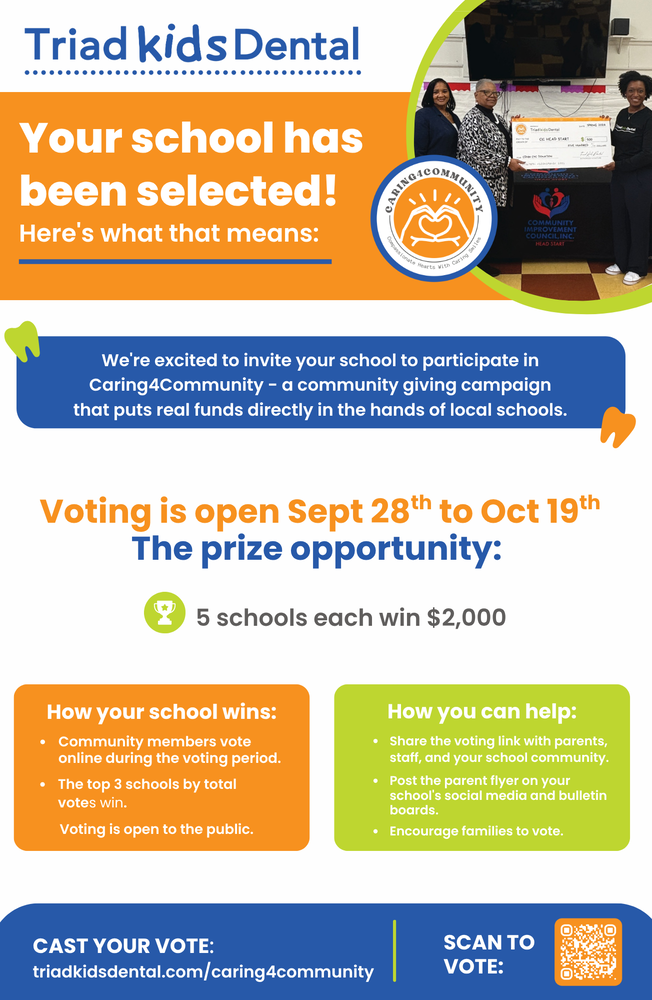 Enter to Win from Triad Kids Dental FALL 2026
