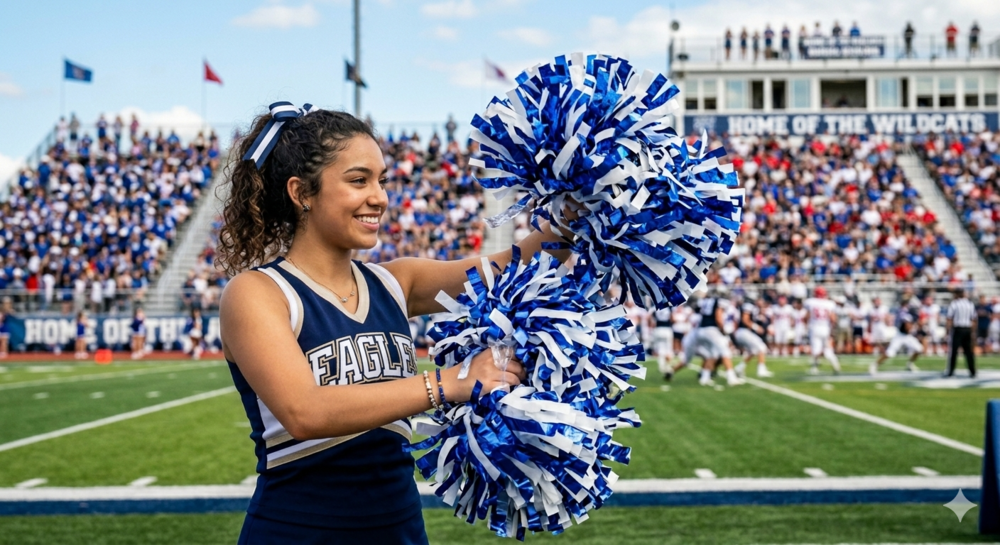 cheerleader cheering