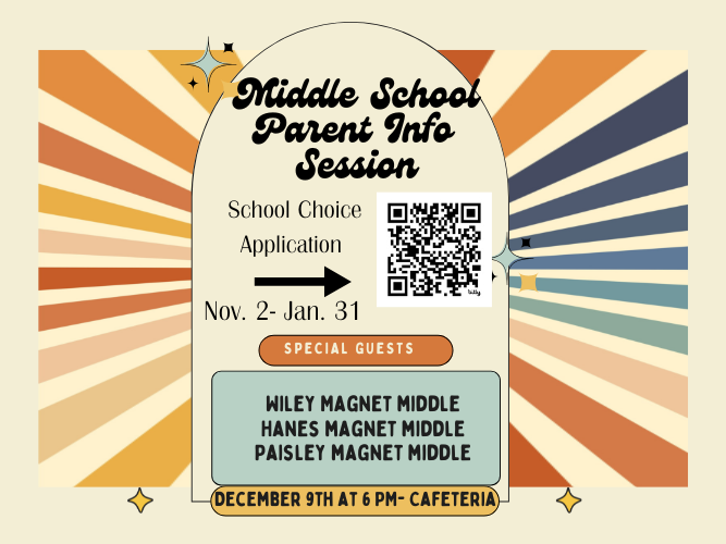 Middle School Info session Dec 9