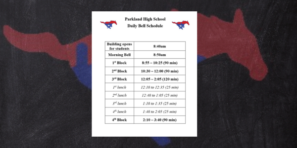 Parkland's Daily Bell Schedule 2025 - 2026
