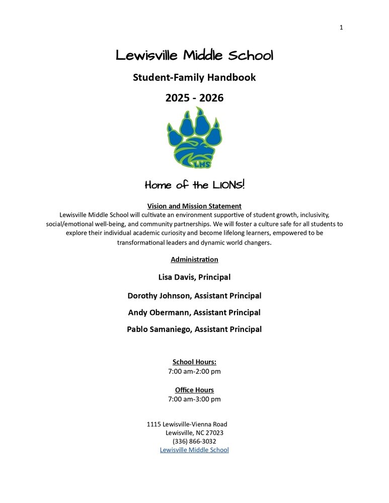 Family/Student Handbook