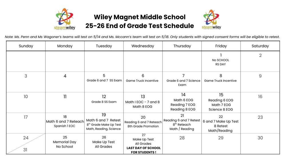 EOG Schedule
