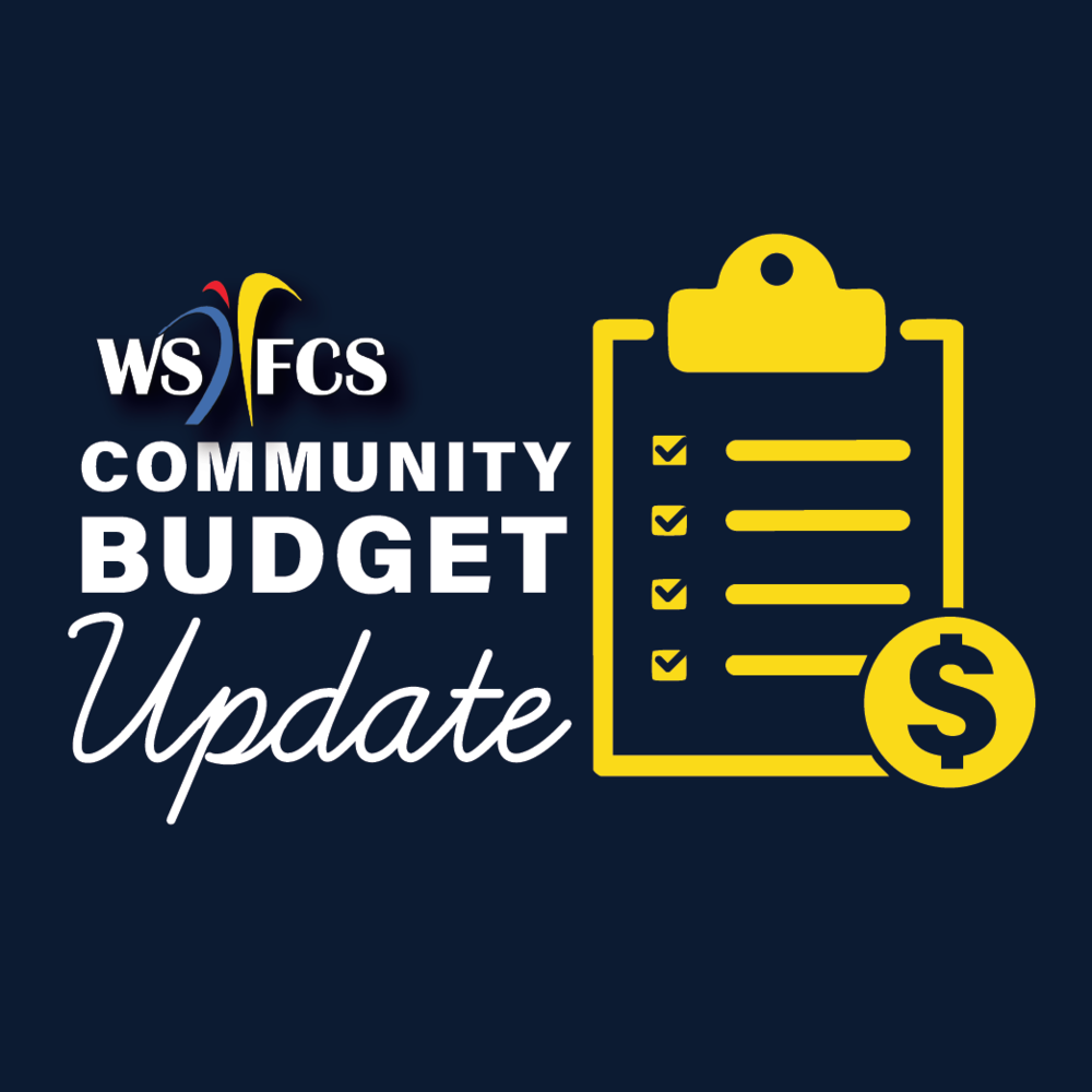 Community Budget Update clip board and dollar sign icons