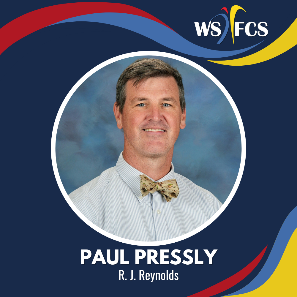 image of Paul Pressly new principal of R J Reynolds High School