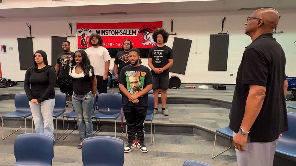 image of former Carver high school band student now at WSSU