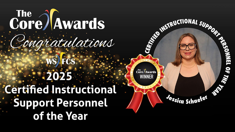 Core Awards banner with Jessica Schaefer