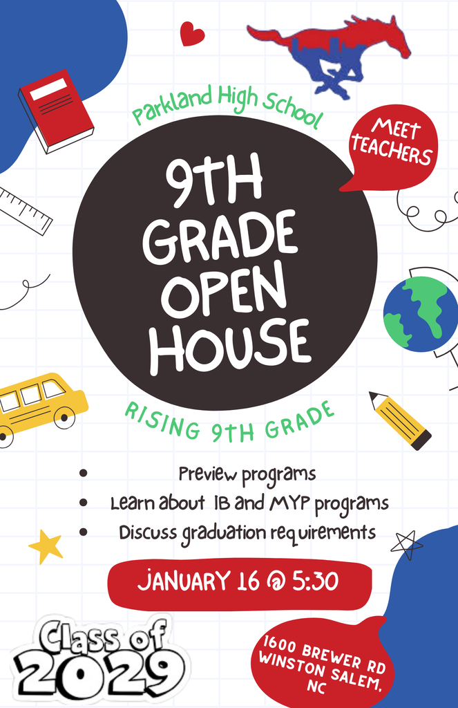 Rising 9th Grade Open House - January 16th @ 5:30PM