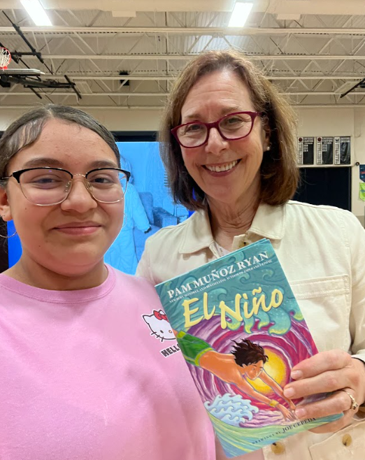 Pam Munoz Ryan and EFMS Student