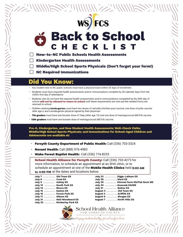 Back to School Checklist