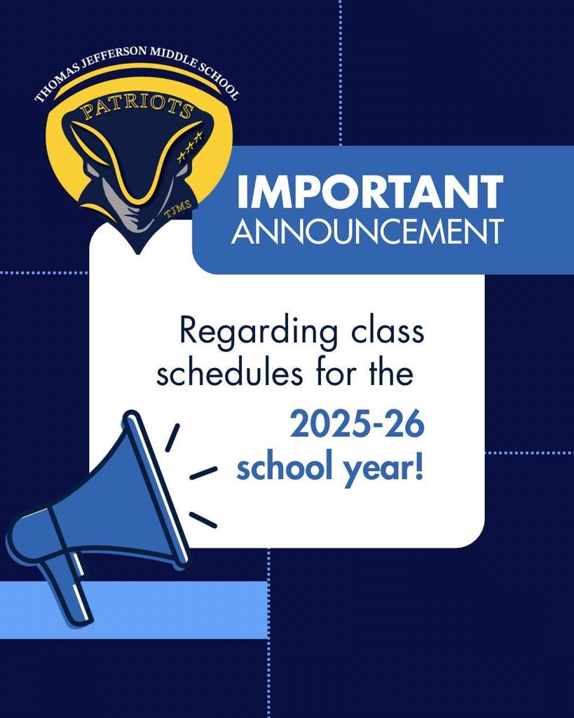 Class Schedule Announcement