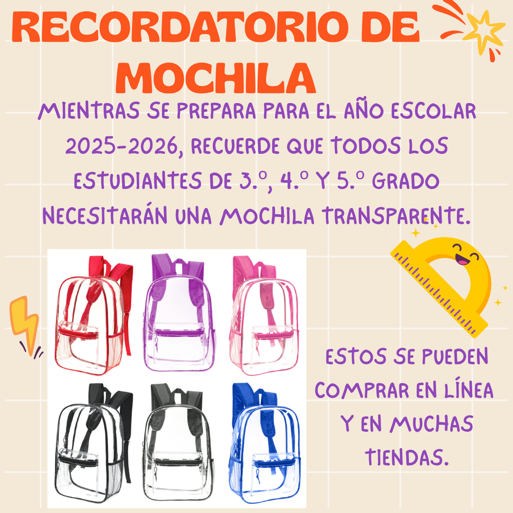 Recordatorio de Mochila