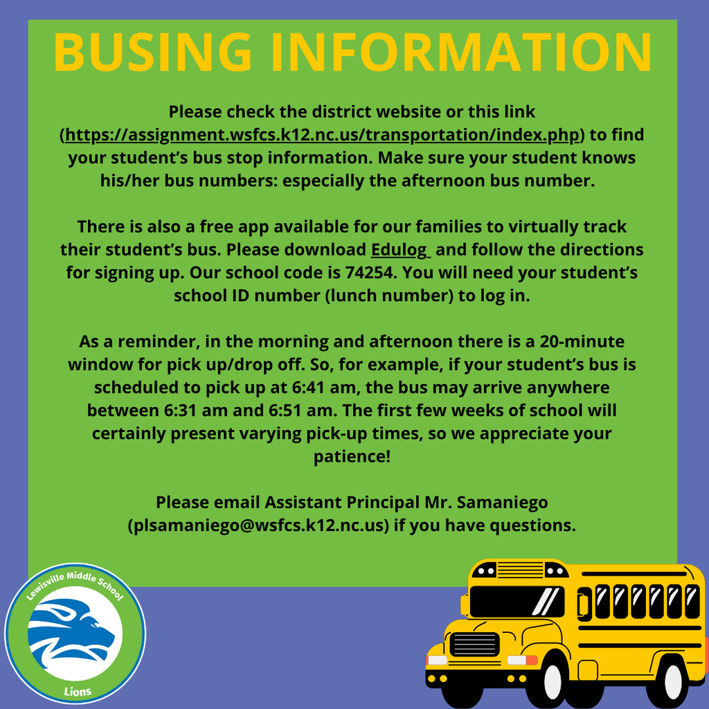 2025 Bus Information