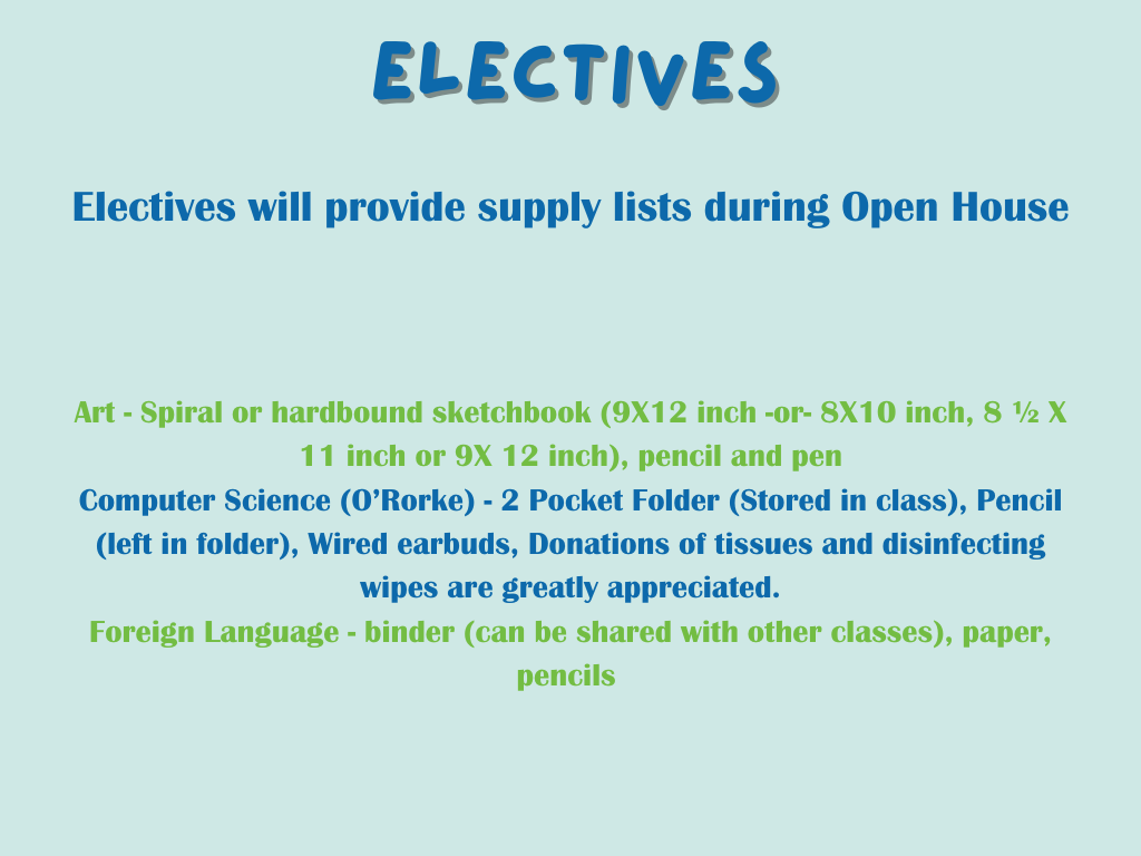 Electives