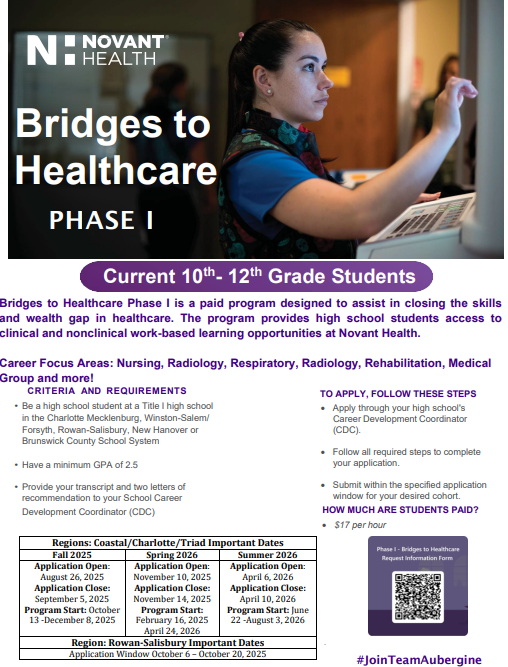 Bridges to Healthcare Internship Opportunity