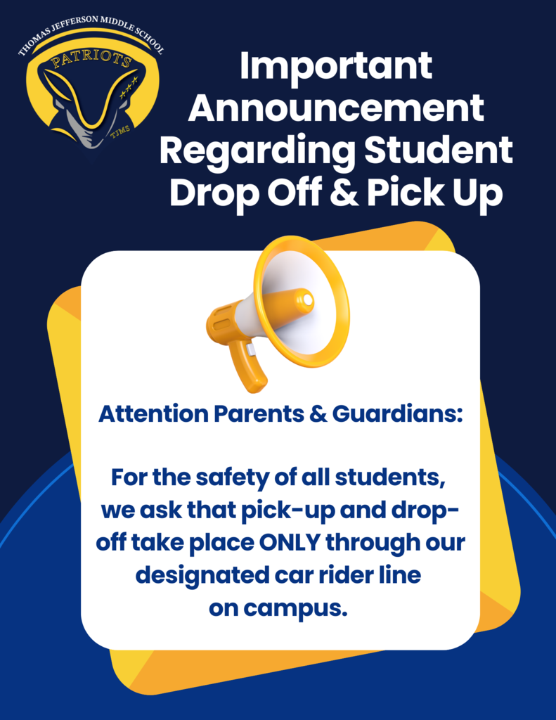 Drop off and pick up through car rider line only