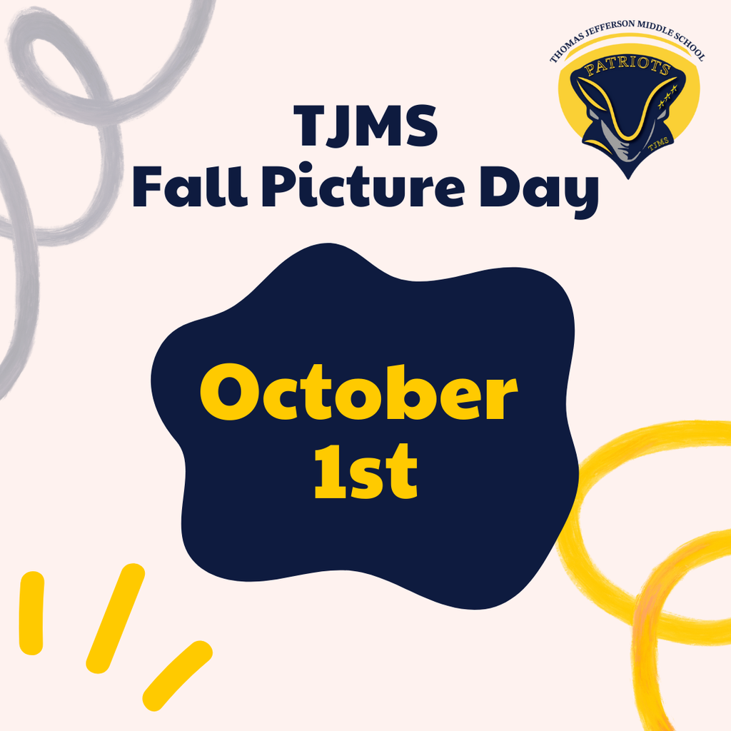 TJMS Fall Picture Day is October 1st.
