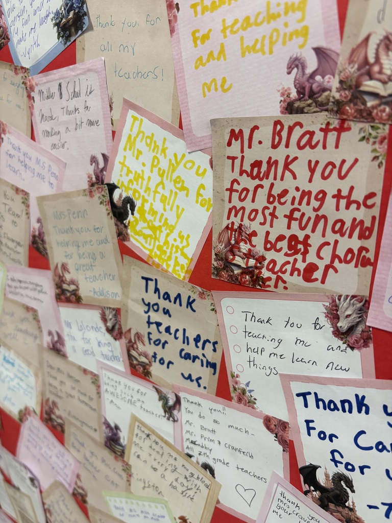 close up of thank you notes