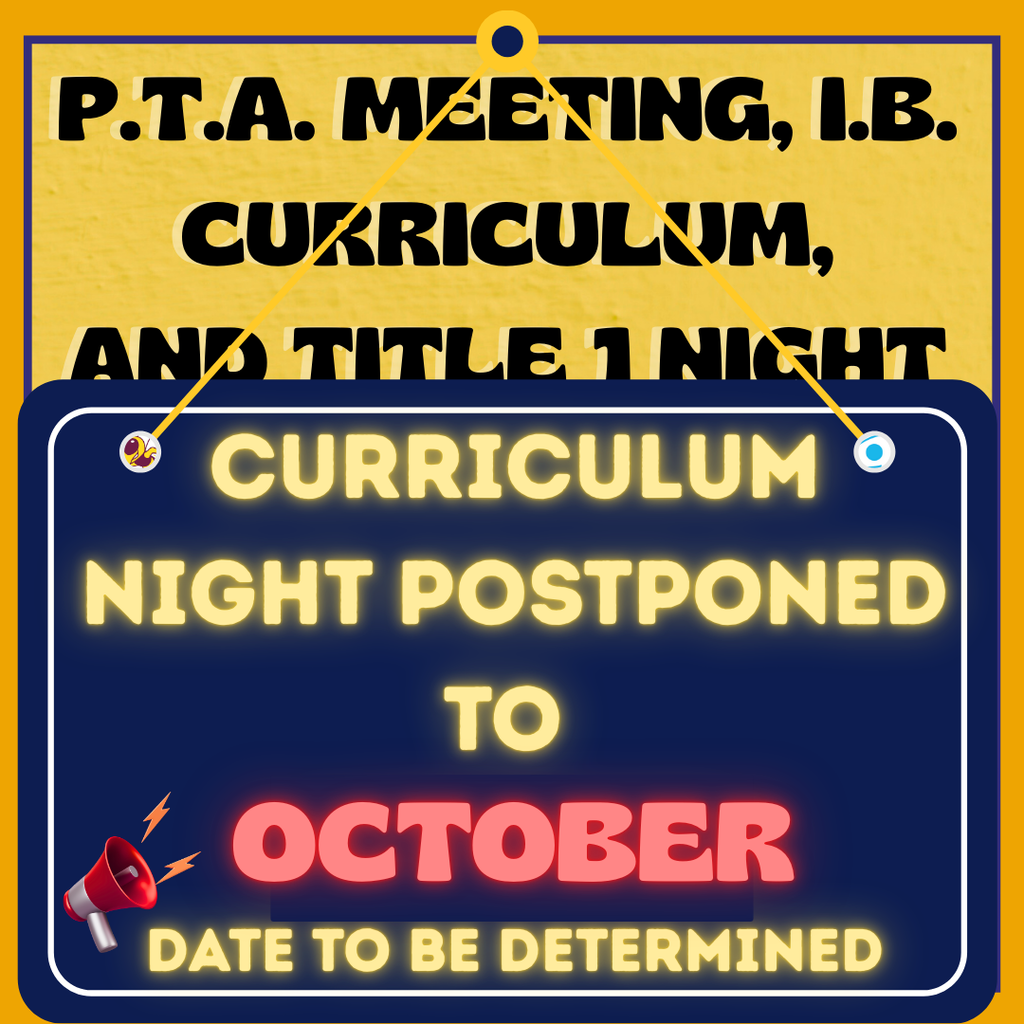 Curriculum night-new date October