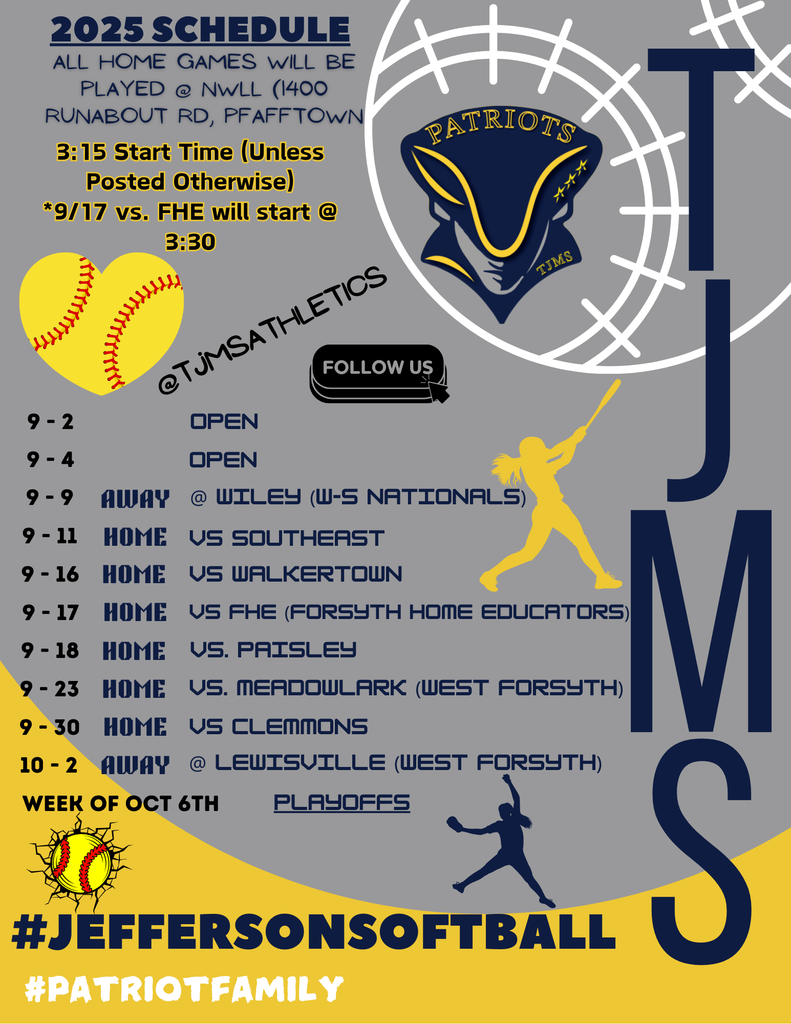 Softball Schedule