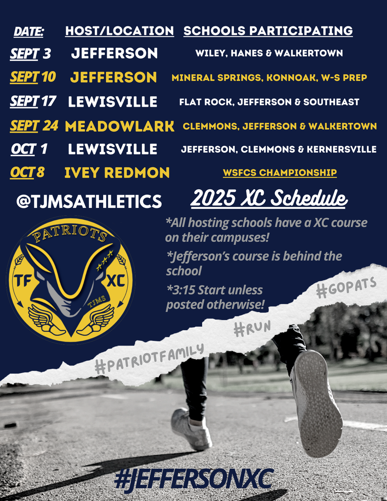 Cross Country Schedule