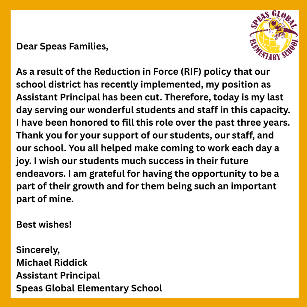 Mr. Riddick's letter English