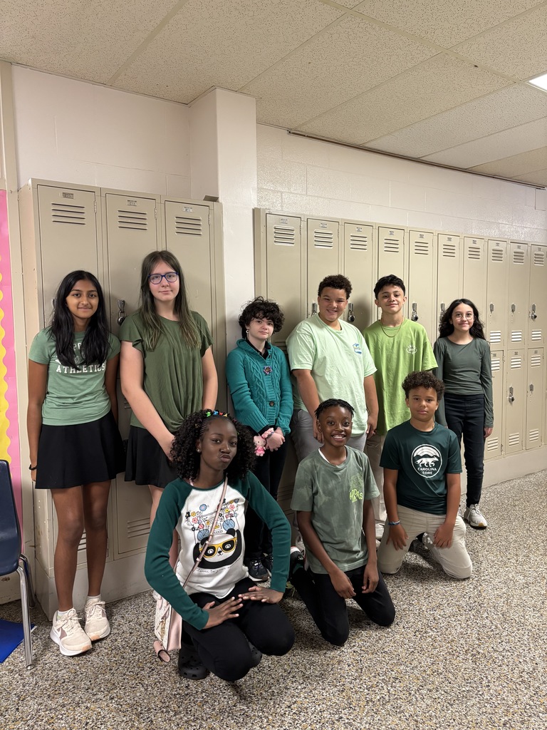 students wear green