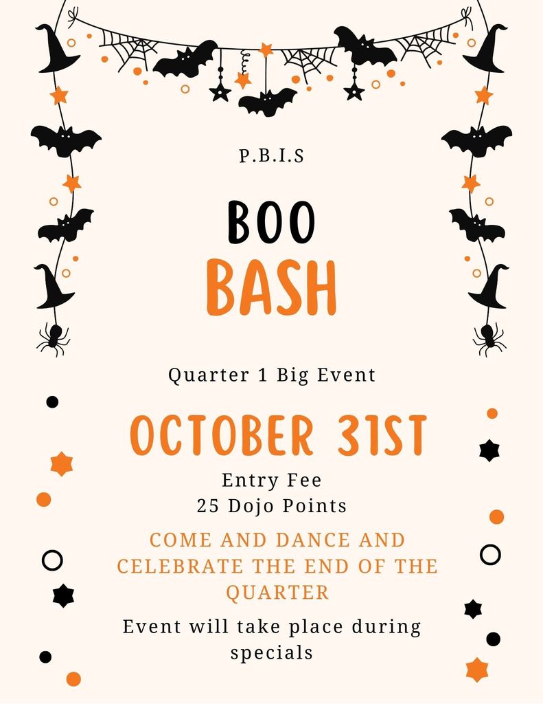 Boo Bash at school for students 2025