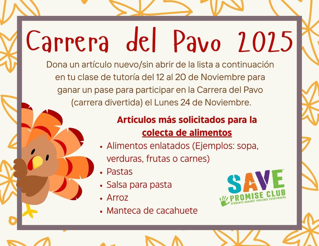 Turkey Trot Flyer Spanish