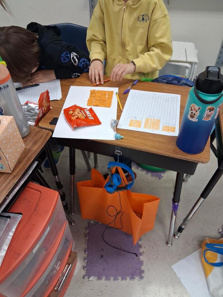 Say Cheese for Arrays! Students used Cheez-Its today to build and model arrays—and learning has never looked so tasty! From rows to columns, they crunched their way through math in the most fun (and delicious!) way.