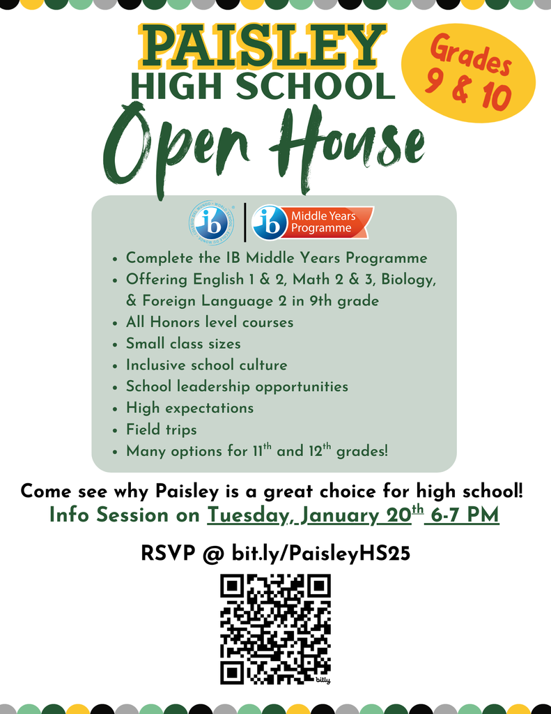 Paisley HS Open House
