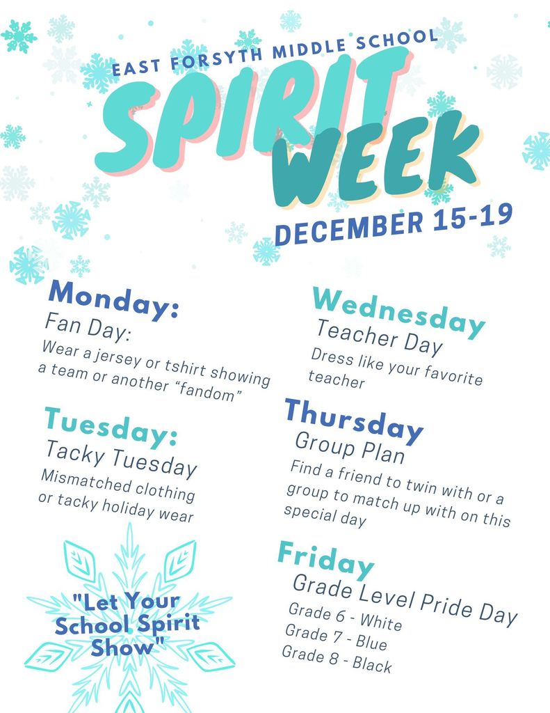 Winter Spirit Week - English