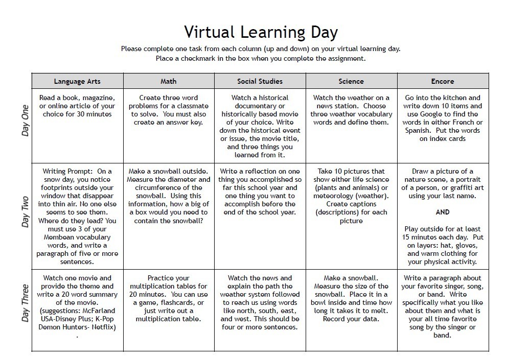 Virtual Learning - English