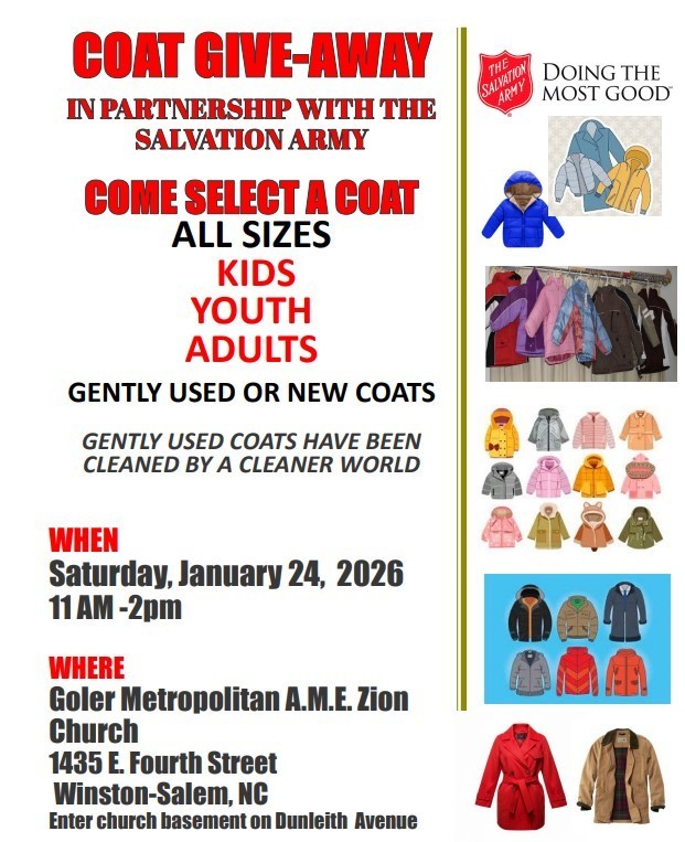 Coat Give-Away announcement